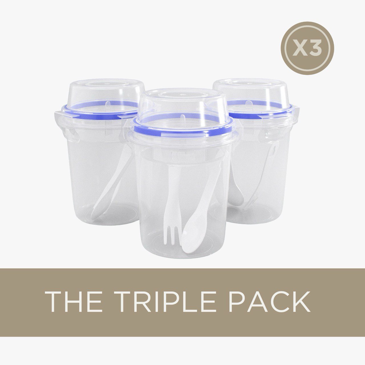 TRIPLET PACK - Set 3 Meal prep containers